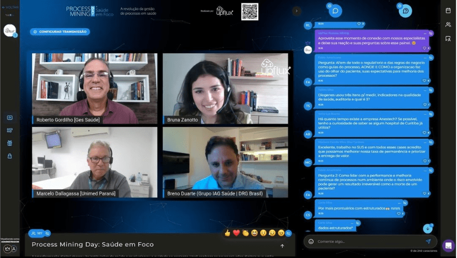 Quarto painel do Process Mining Day: Saúde em Foco. Valor em Saúde: Eficiência e qualidade na jornada do paciente  
